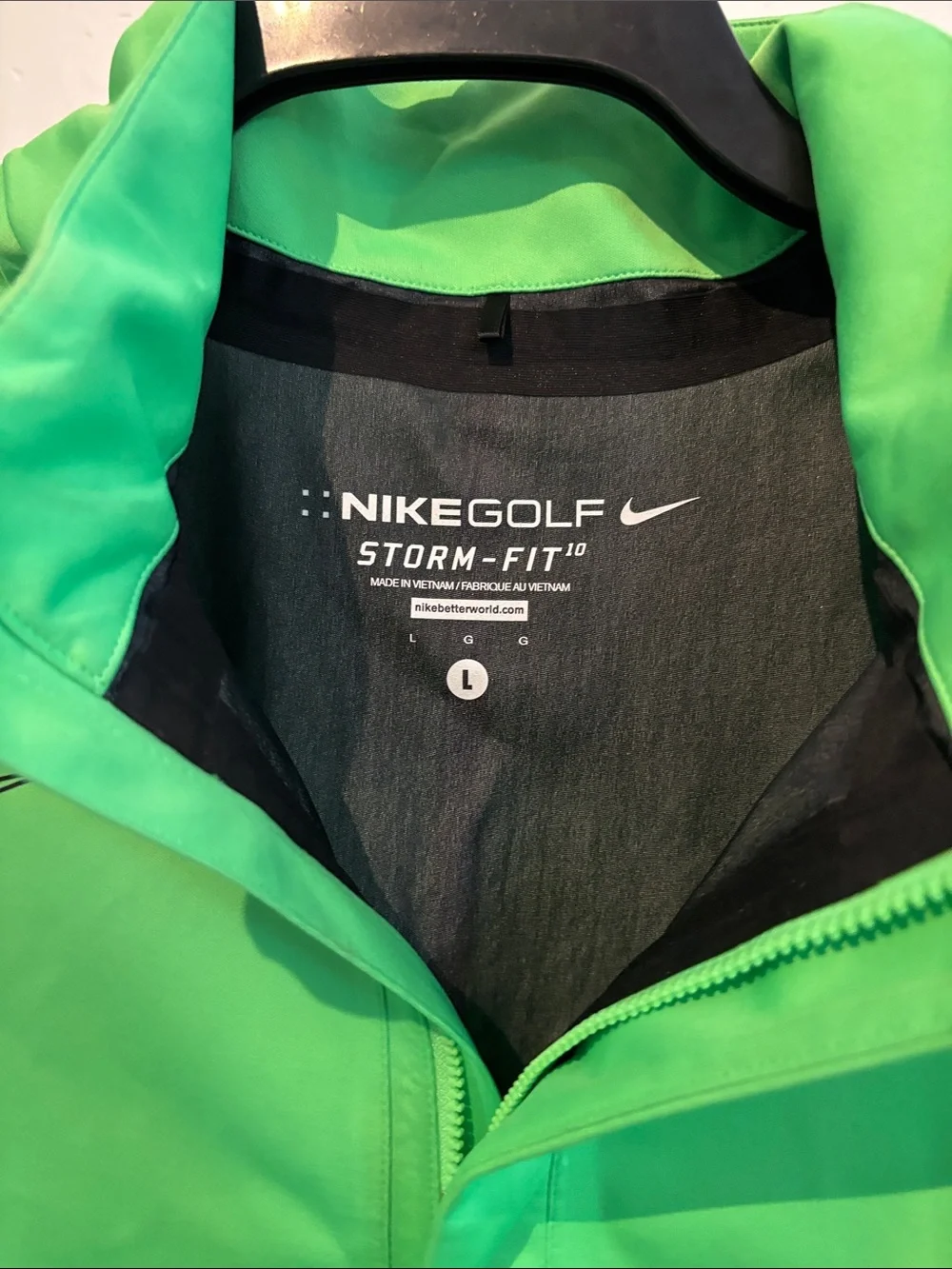 Nike Golf Storm Fit Green Men's Waterproof Performance Half-Zip Jacket